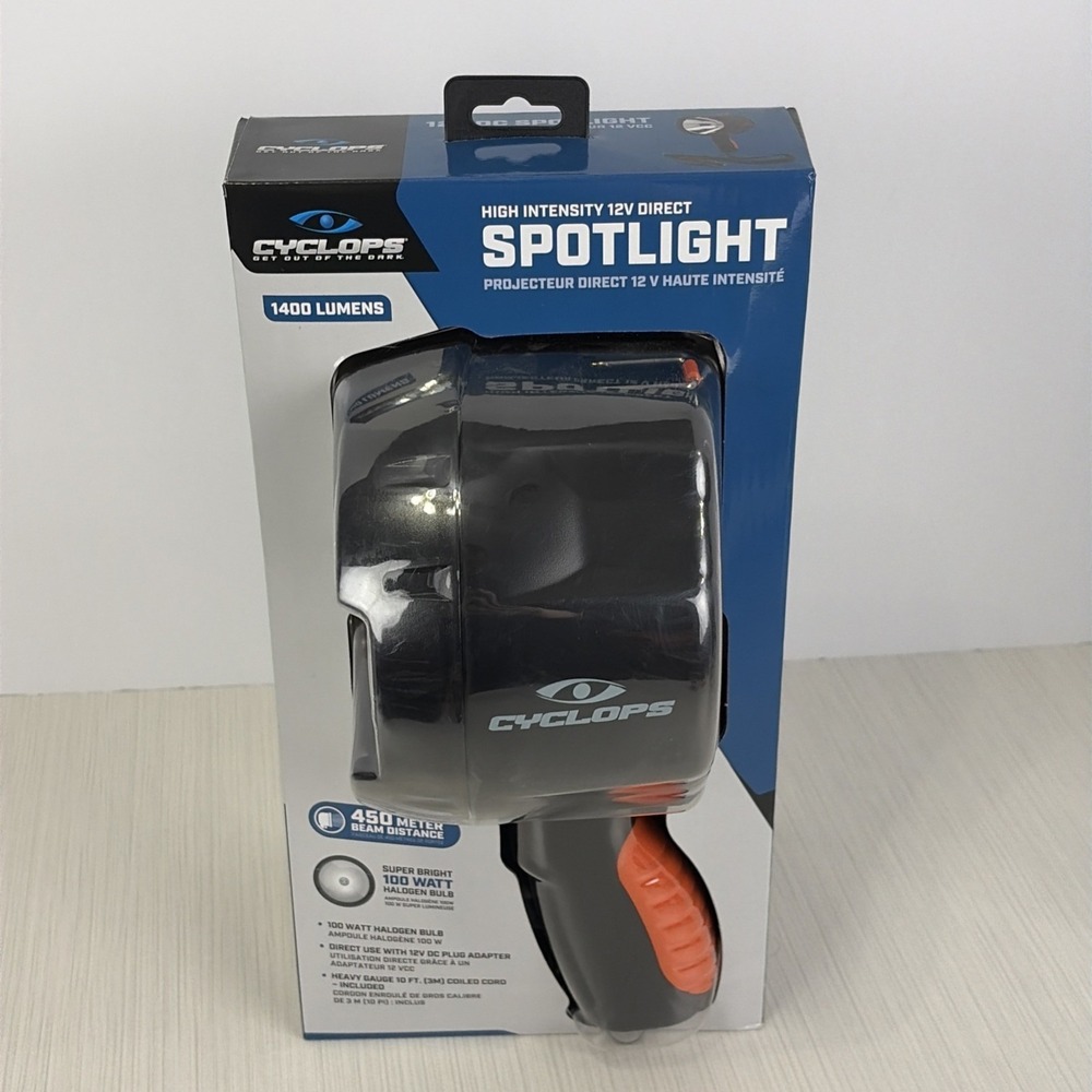 New Cyclops Halogen Spotlight 1400 Lumen CYC01250 1400 lumens. 100 watt halogen